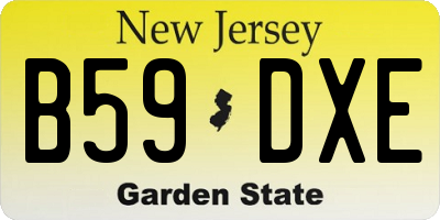 NJ license plate B59DXE