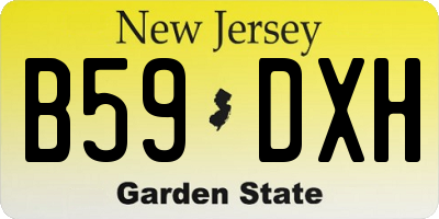 NJ license plate B59DXH