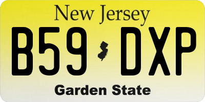 NJ license plate B59DXP
