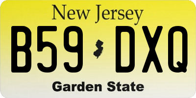 NJ license plate B59DXQ