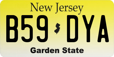 NJ license plate B59DYA