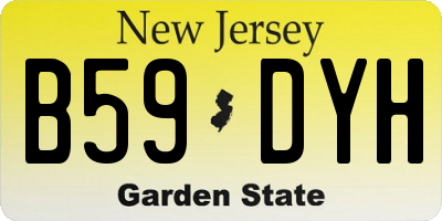 NJ license plate B59DYH