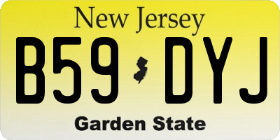 NJ license plate B59DYJ