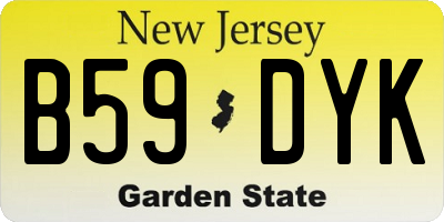 NJ license plate B59DYK