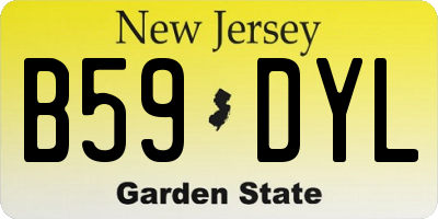 NJ license plate B59DYL