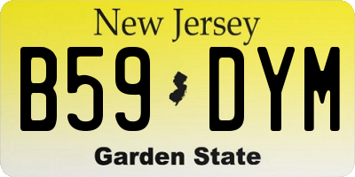 NJ license plate B59DYM
