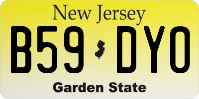 NJ license plate B59DYO
