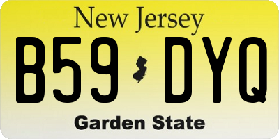NJ license plate B59DYQ