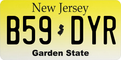 NJ license plate B59DYR