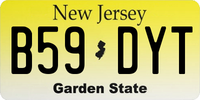 NJ license plate B59DYT
