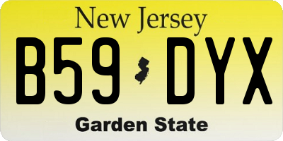 NJ license plate B59DYX