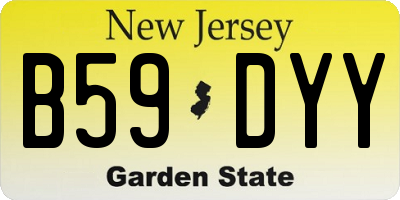 NJ license plate B59DYY