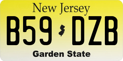 NJ license plate B59DZB