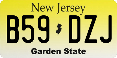 NJ license plate B59DZJ