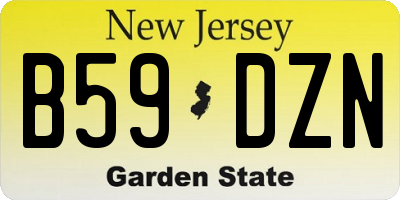 NJ license plate B59DZN