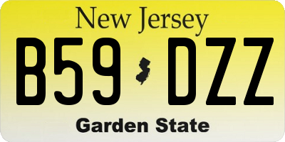 NJ license plate B59DZZ