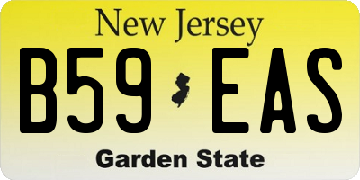 NJ license plate B59EAS