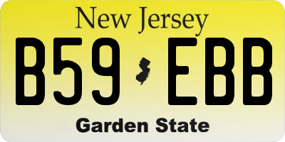 NJ license plate B59EBB