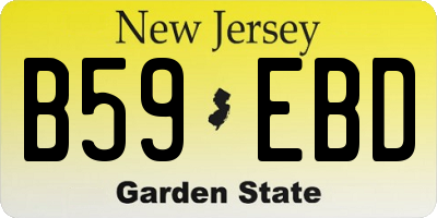 NJ license plate B59EBD