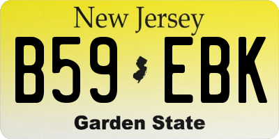 NJ license plate B59EBK