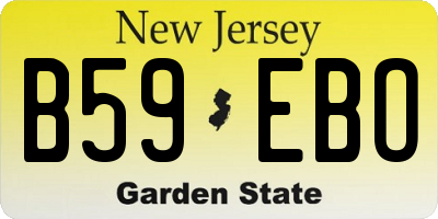 NJ license plate B59EBO