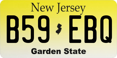 NJ license plate B59EBQ