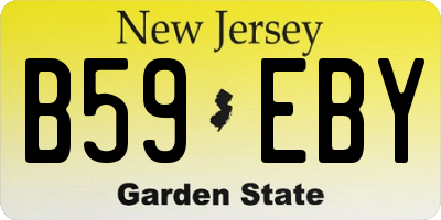 NJ license plate B59EBY