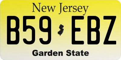NJ license plate B59EBZ