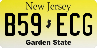 NJ license plate B59ECG