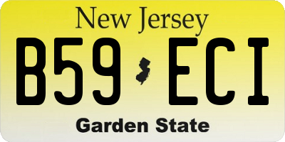 NJ license plate B59ECI