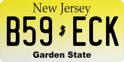NJ license plate B59ECK