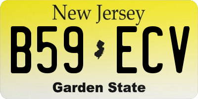NJ license plate B59ECV