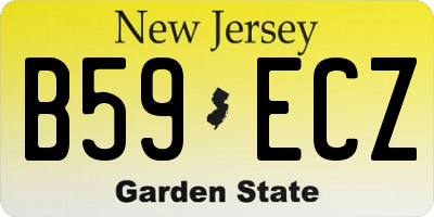 NJ license plate B59ECZ