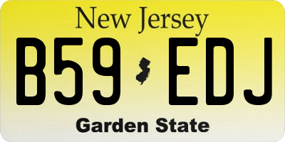 NJ license plate B59EDJ