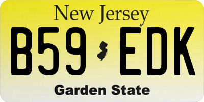 NJ license plate B59EDK