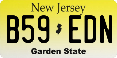 NJ license plate B59EDN