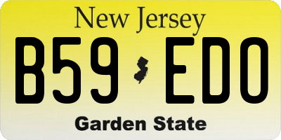NJ license plate B59EDO