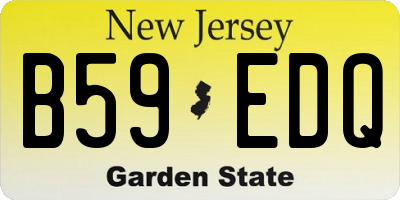 NJ license plate B59EDQ