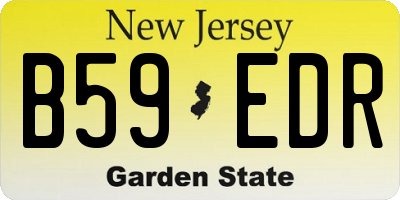 NJ license plate B59EDR