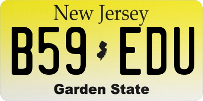 NJ license plate B59EDU