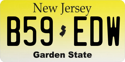 NJ license plate B59EDW