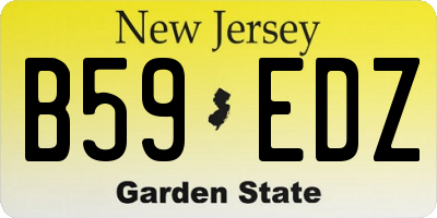 NJ license plate B59EDZ