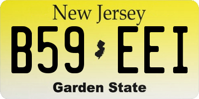 NJ license plate B59EEI