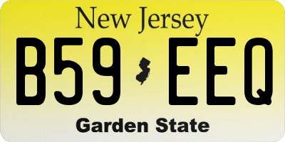 NJ license plate B59EEQ