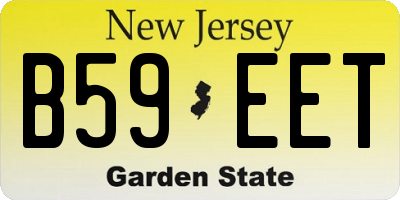 NJ license plate B59EET