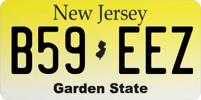 NJ license plate B59EEZ