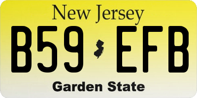 NJ license plate B59EFB
