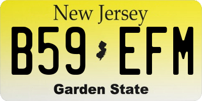 NJ license plate B59EFM