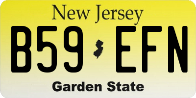 NJ license plate B59EFN