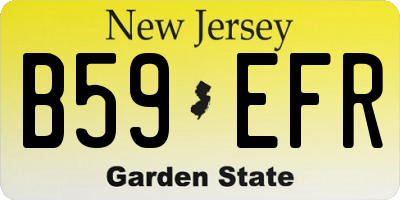 NJ license plate B59EFR